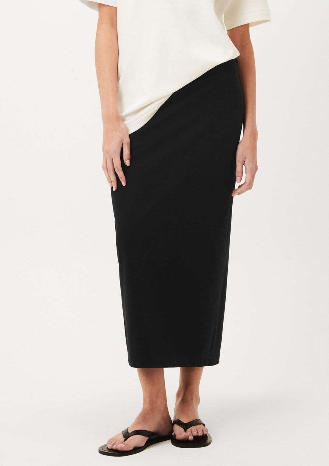 Vista 2 Saia Midi Em Malha Premium Hering preto