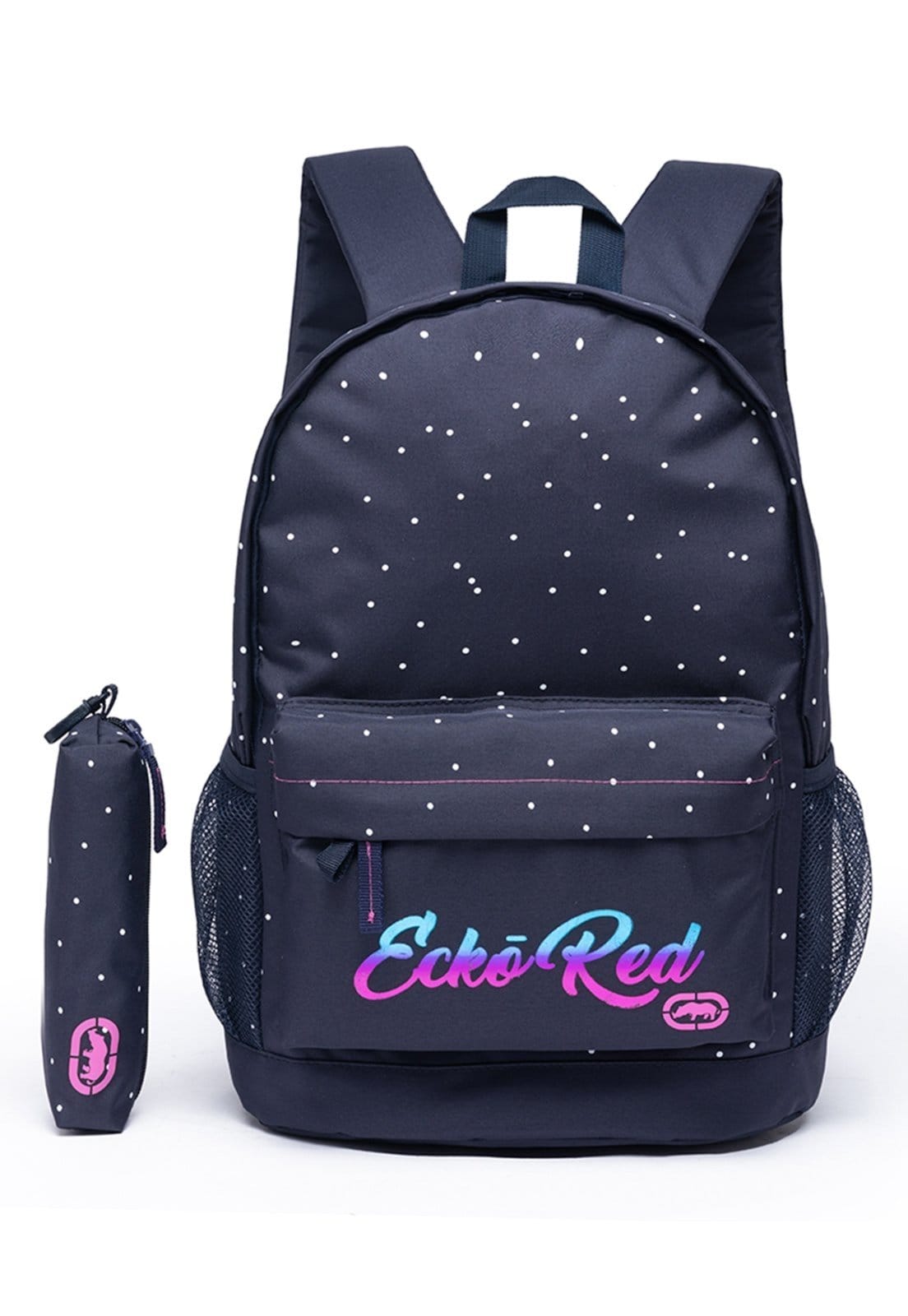 Mochila Escolar Feminina Ecko Estojo Casual Faculdade Trabalho