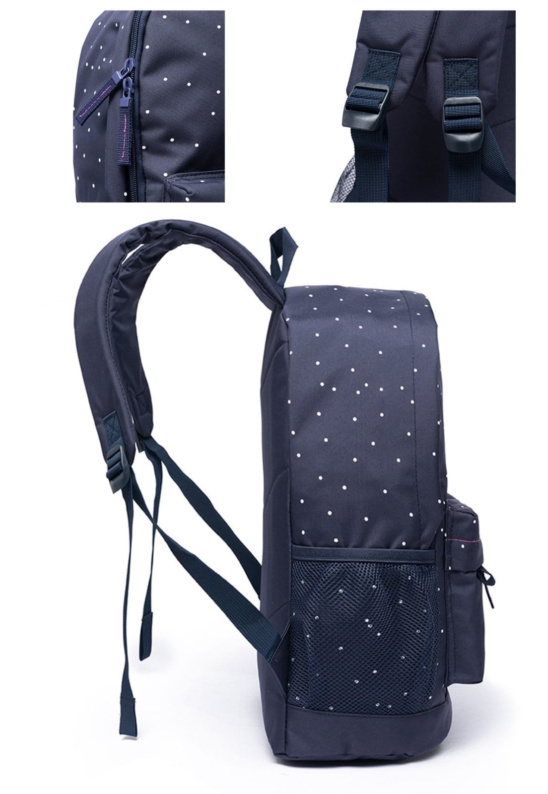 Vista 2 Mochila Escolar Feminina Ecko Estojo Casual Faculdade Trabalho Ecko azul