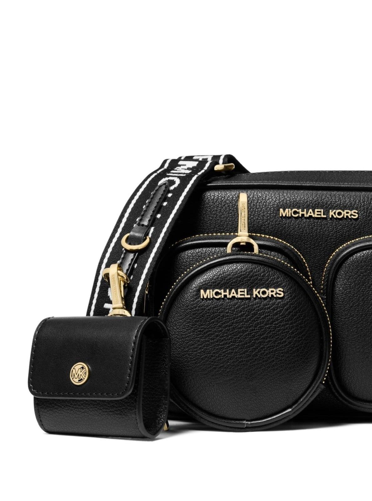 Vista 2 Bolsa Transversal Jet Set Média De Couro 35S5GTTC2L001 Michael Kors preto