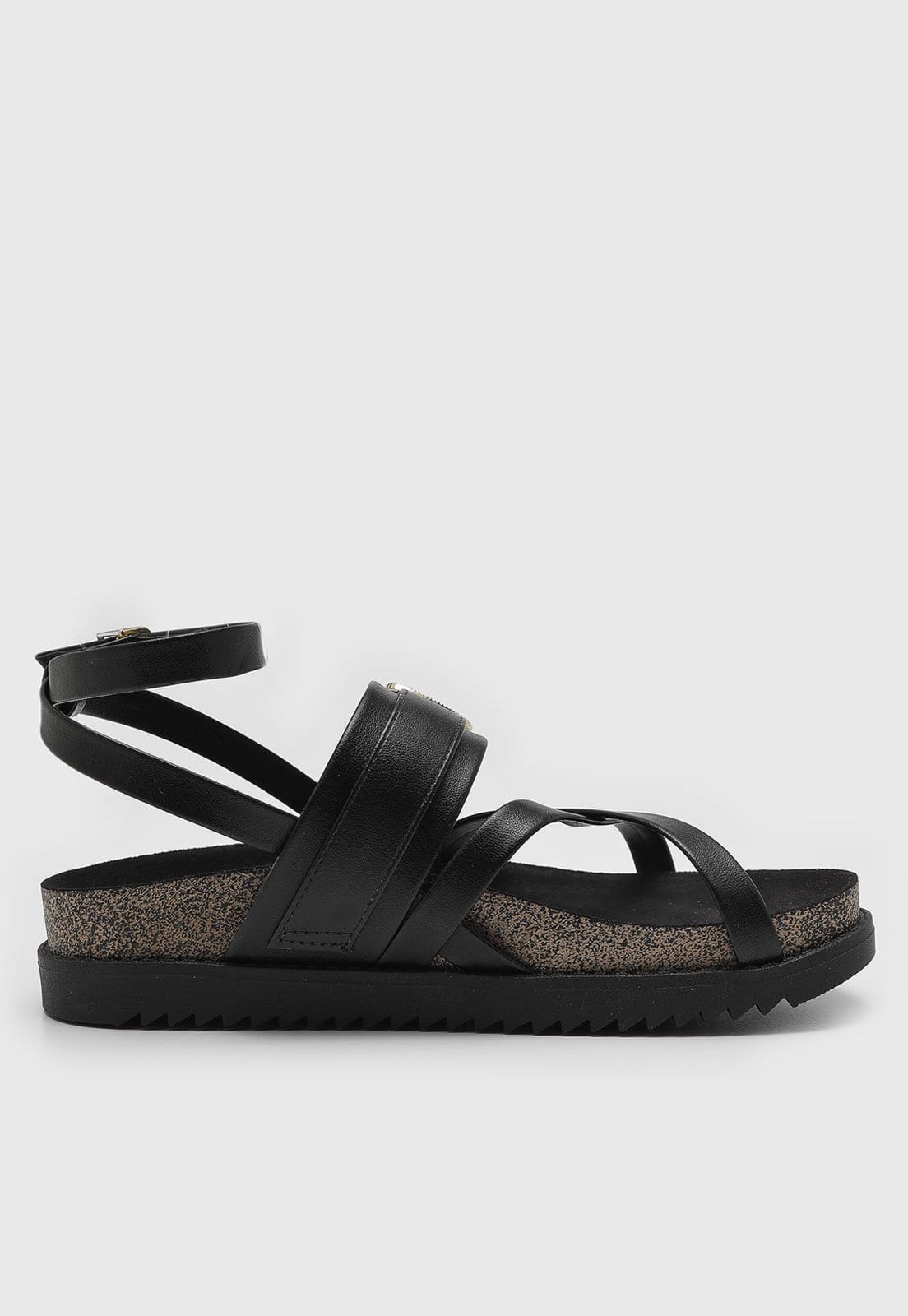 Vista 2 Rasteira Moleca Fivela Preta MOLECA preto