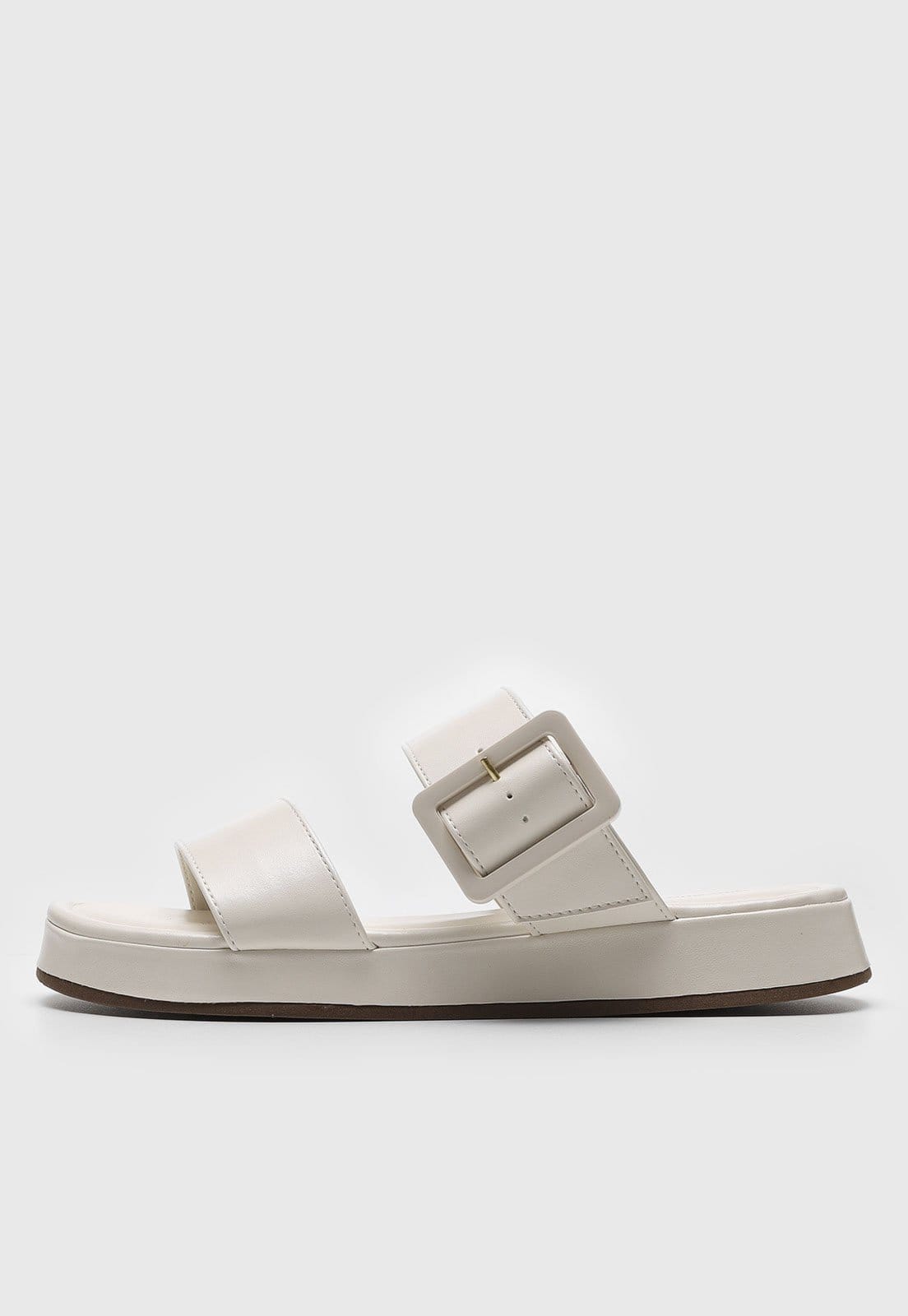 Rasteira Papete Via Mia Lisa Off-White
