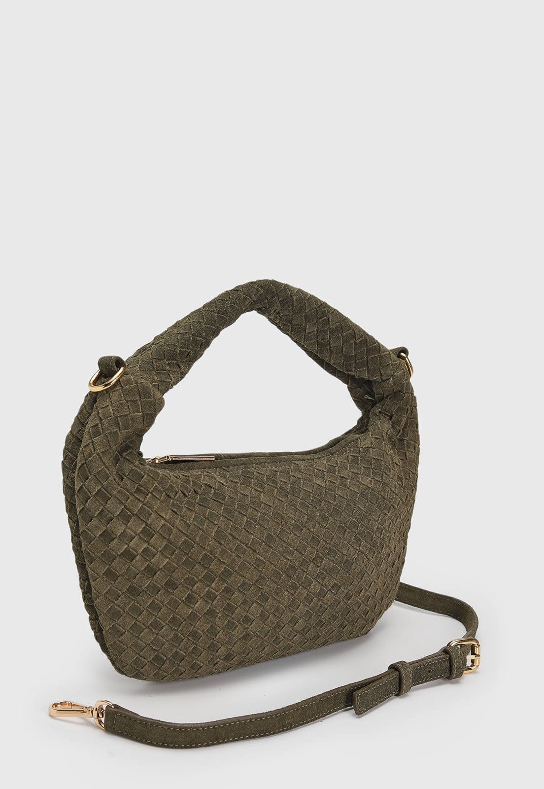 Vista 2 Bolsa Luiza Barcelos Alça Dupla Tressê Luiza Barcelos verde