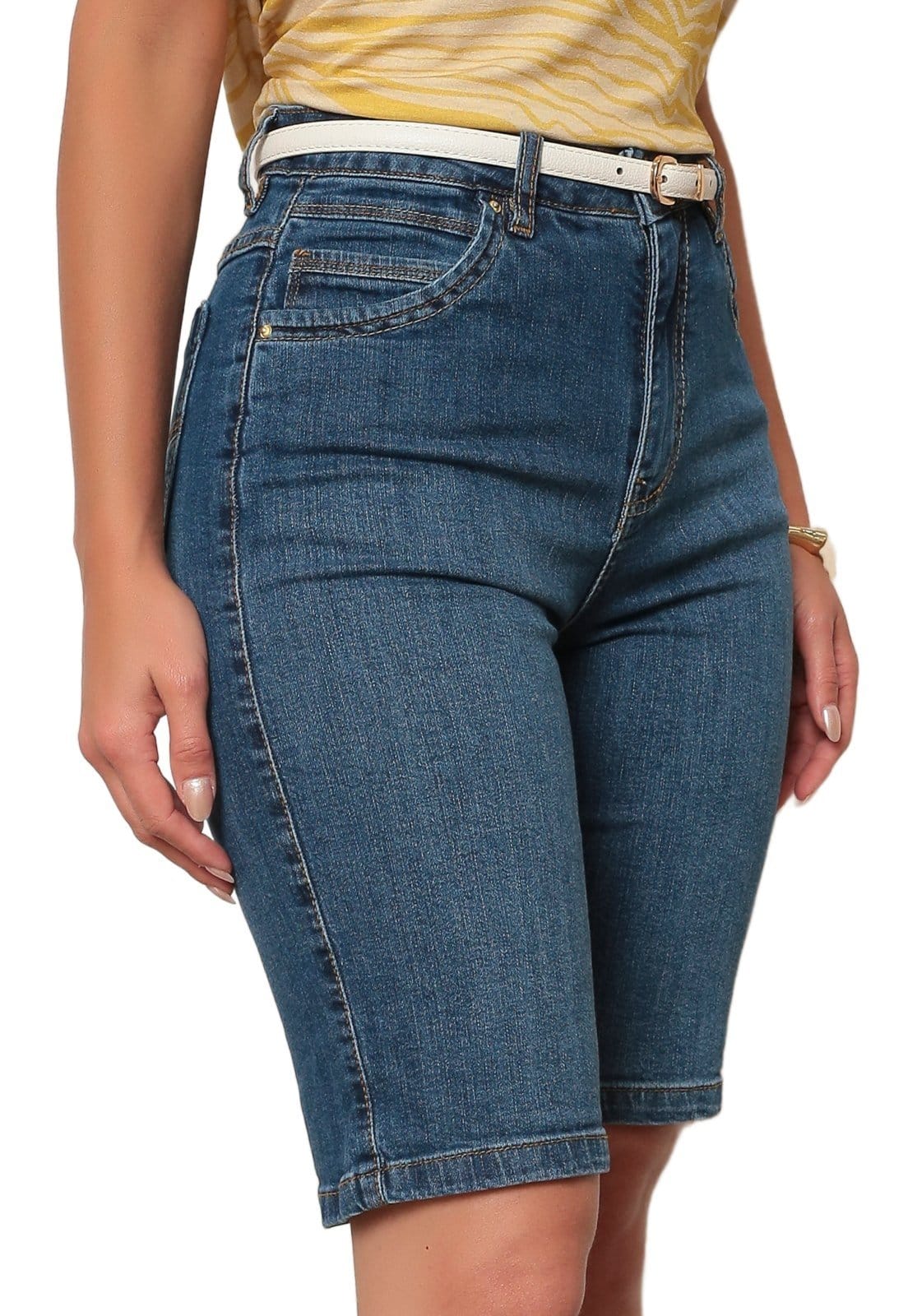 Vista 2 Bermuda Ciclista Jeans Dellamarca Light Blue Dellamarca azul/jeans blue