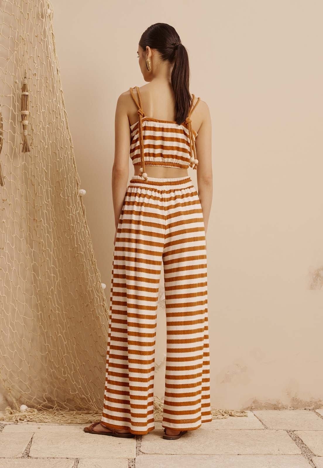 Vista 2 Calça Pantalona Passador Corda CaCay marrom