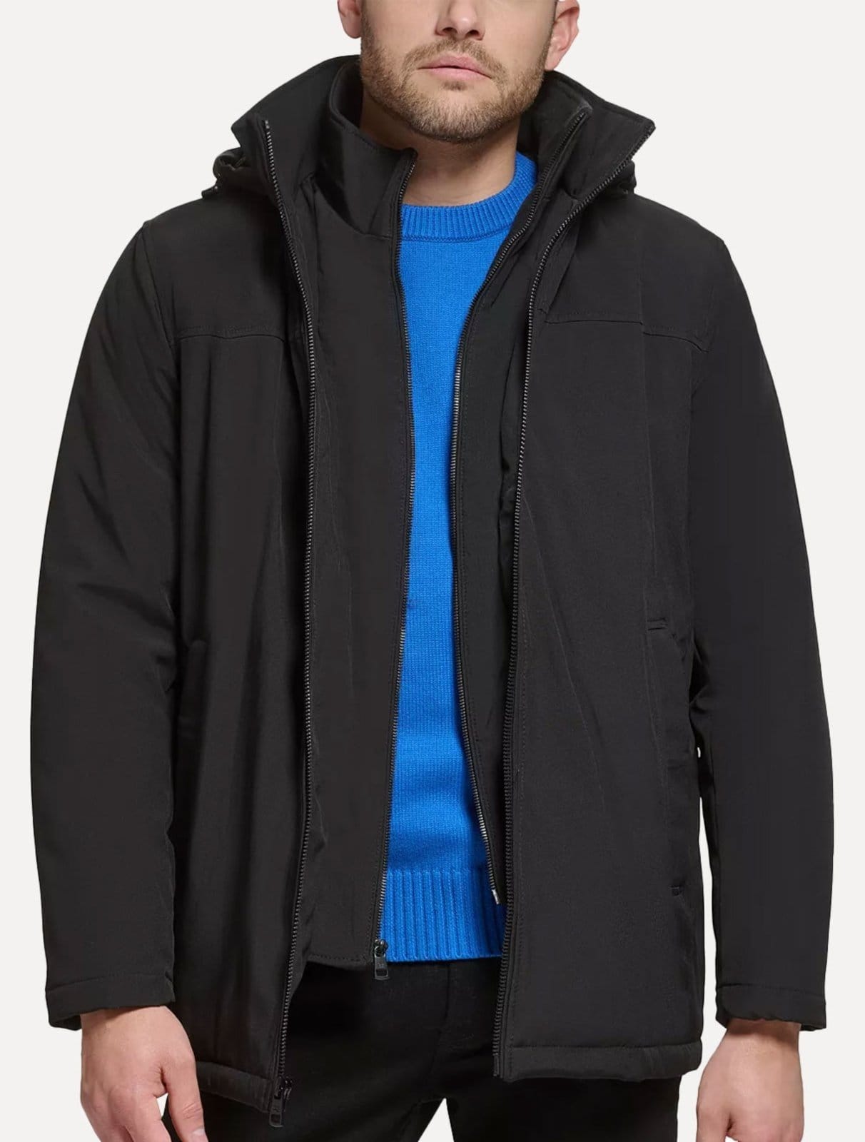 Vista principal Jaqueta Calvin Klein Hooded Clássica Preta Calvin Klein preto