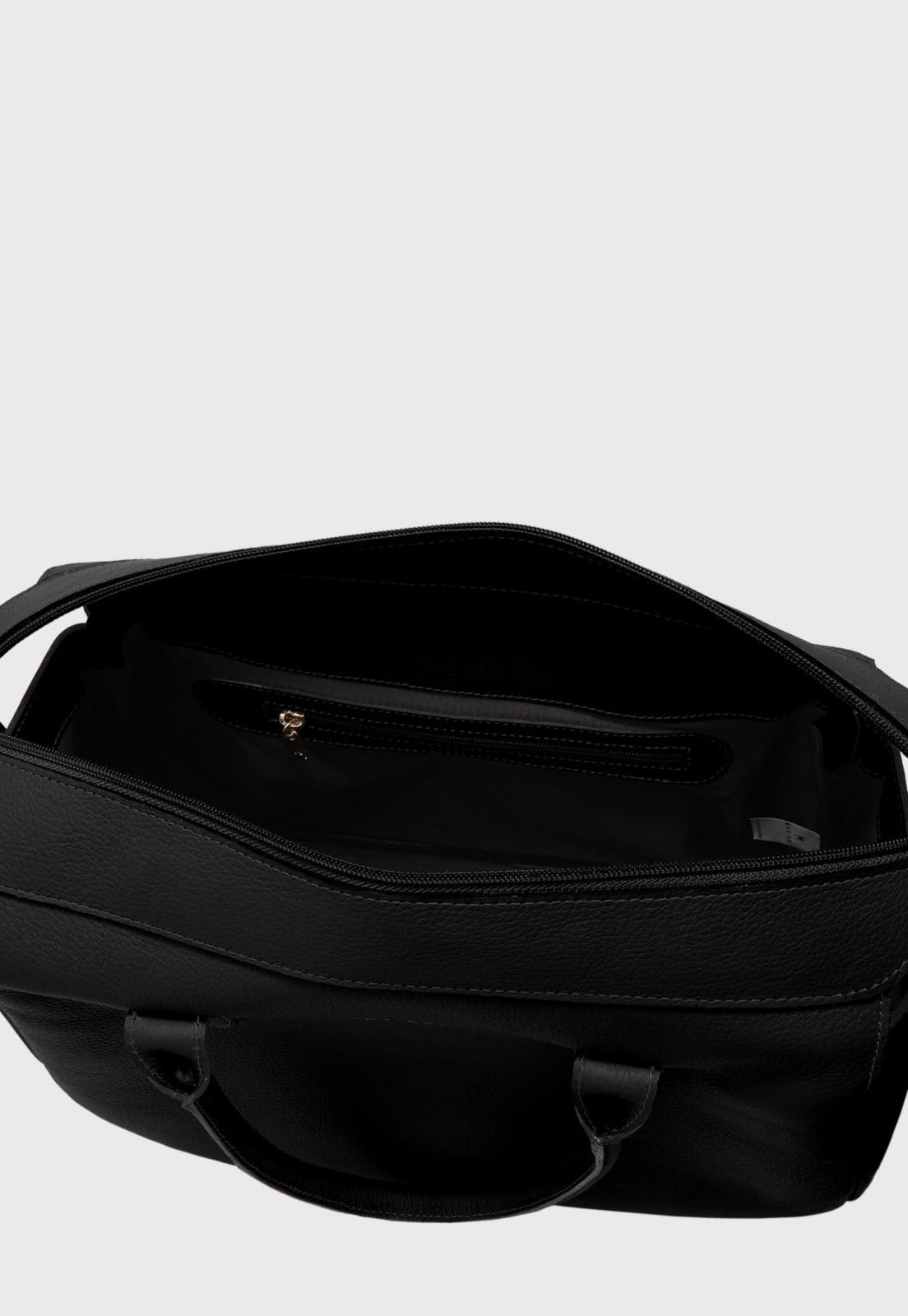 Vista 2 Bolsa Bowling Couro Mariart Jambu Preta Mariart preto