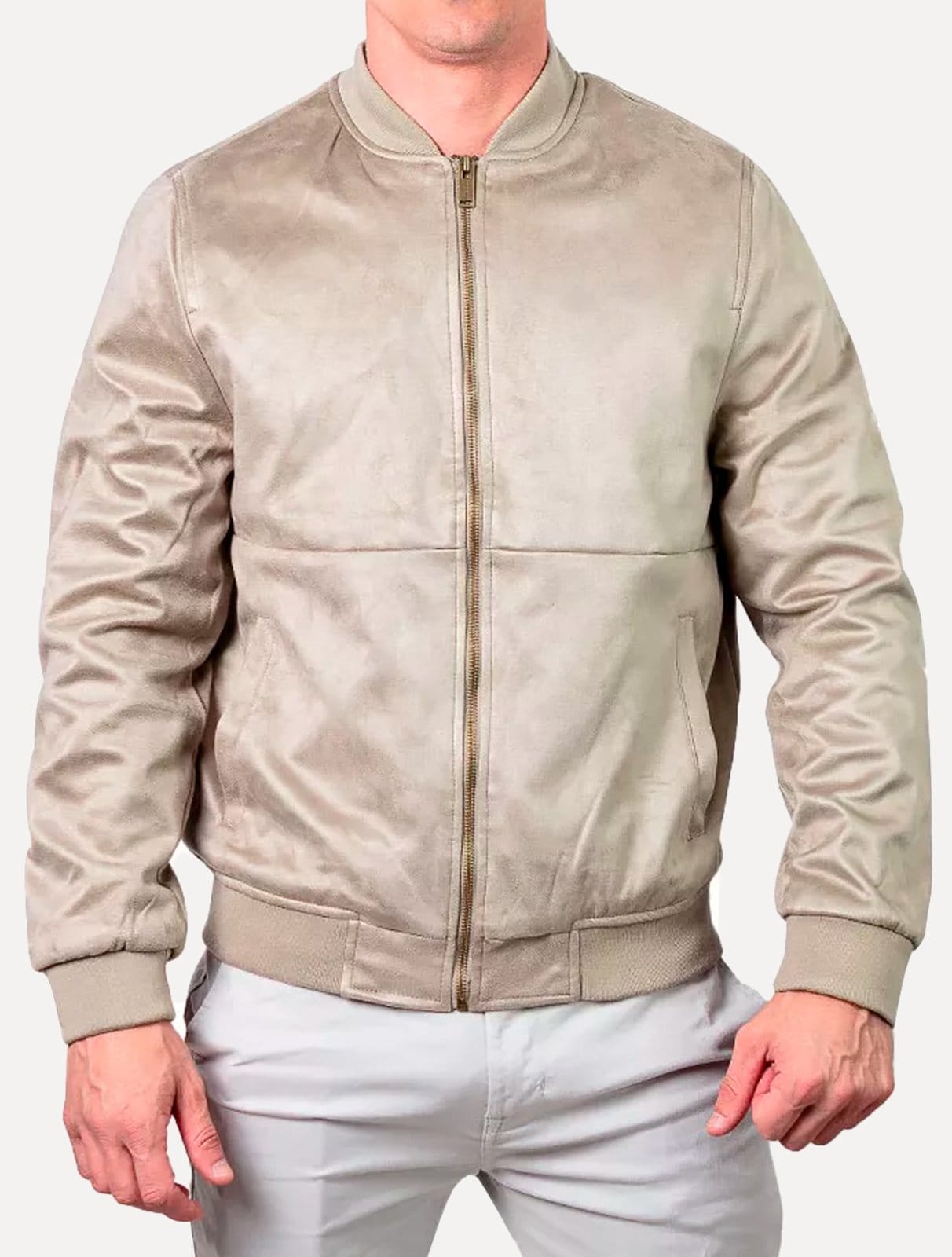 Jaqueta King & Joe Masculina Suede Bomber
