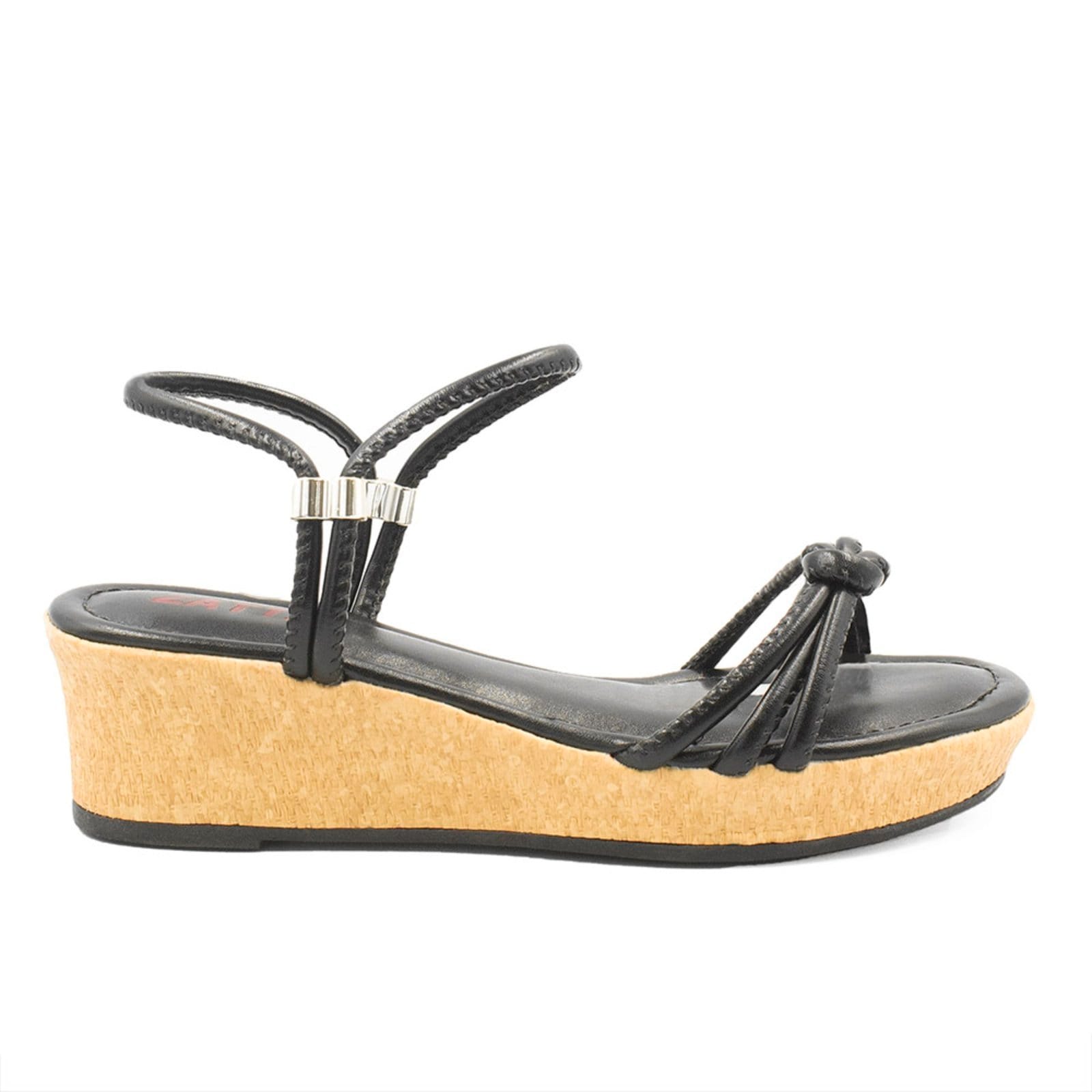 Sandália Zatta Anabela Nó Mirtes Preta