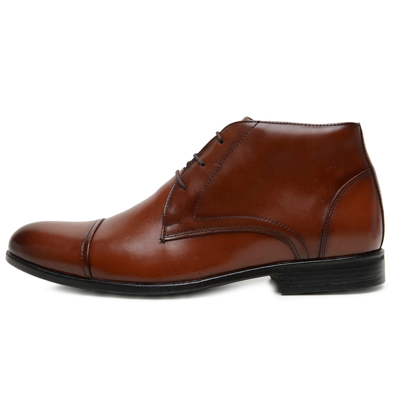 Bota Masculina Social Anna Andrade Couro Sapato Brogue Cano Médio Urbano Amarrar Tendência - 2