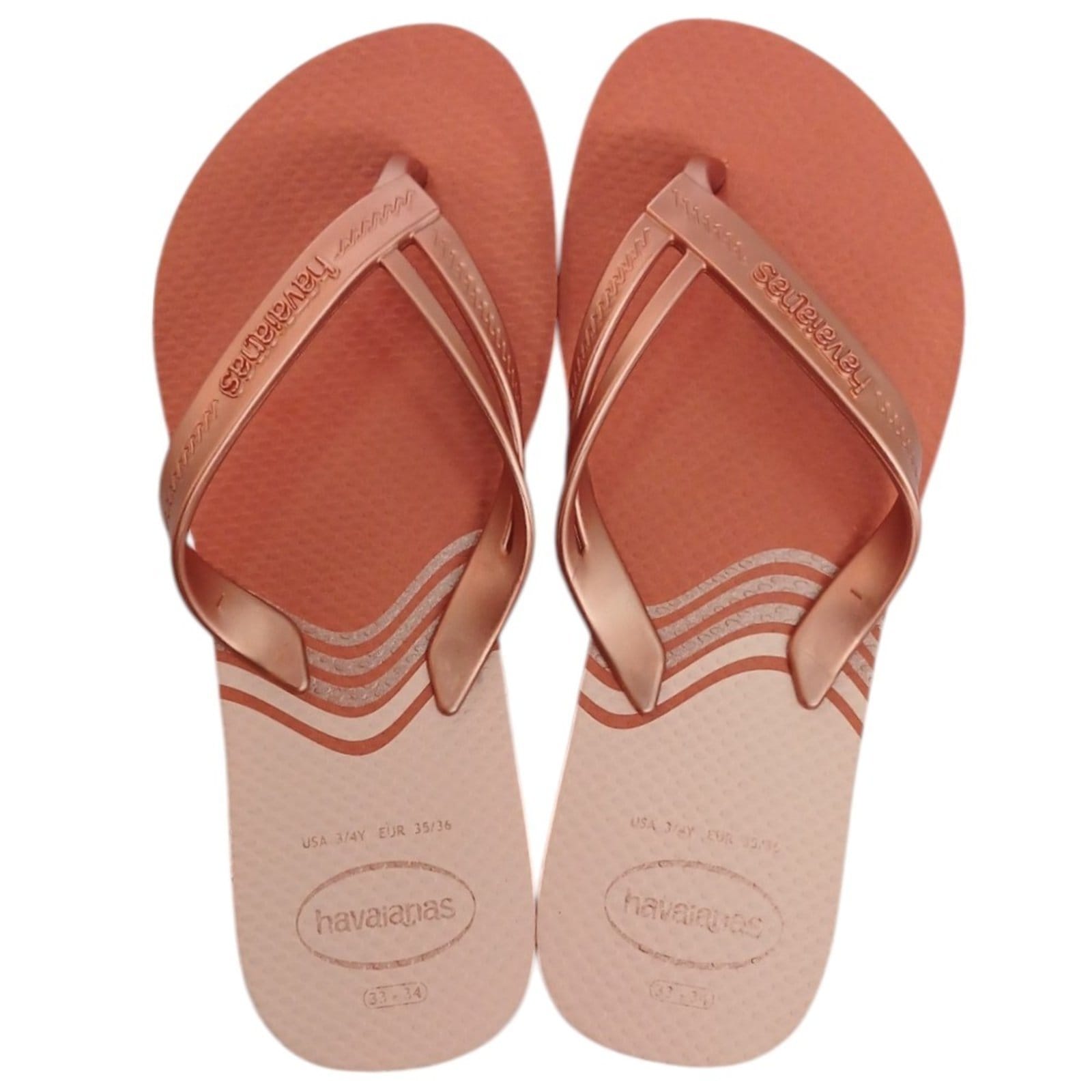 Vista principal Chinelo Feminino Havaianas Elegance Print Havaianas rosa