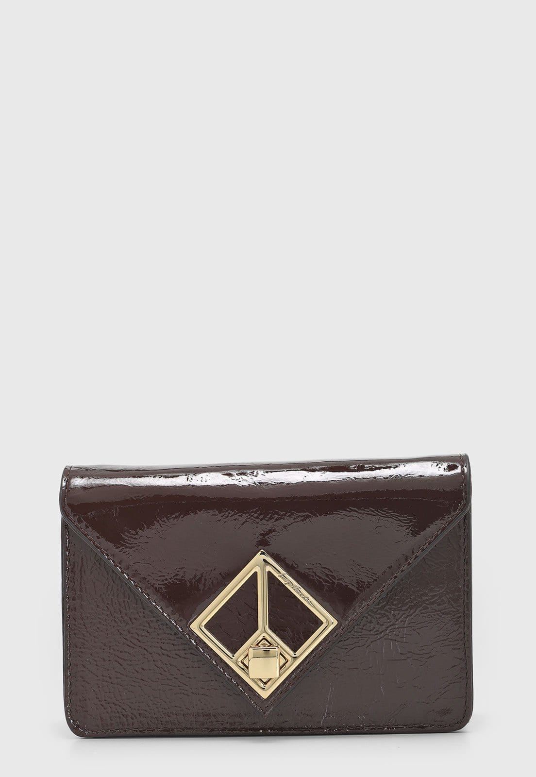 Bolsa Pequena Feminina Luiza Barcelos Alça Corrente Fecho Geométrico