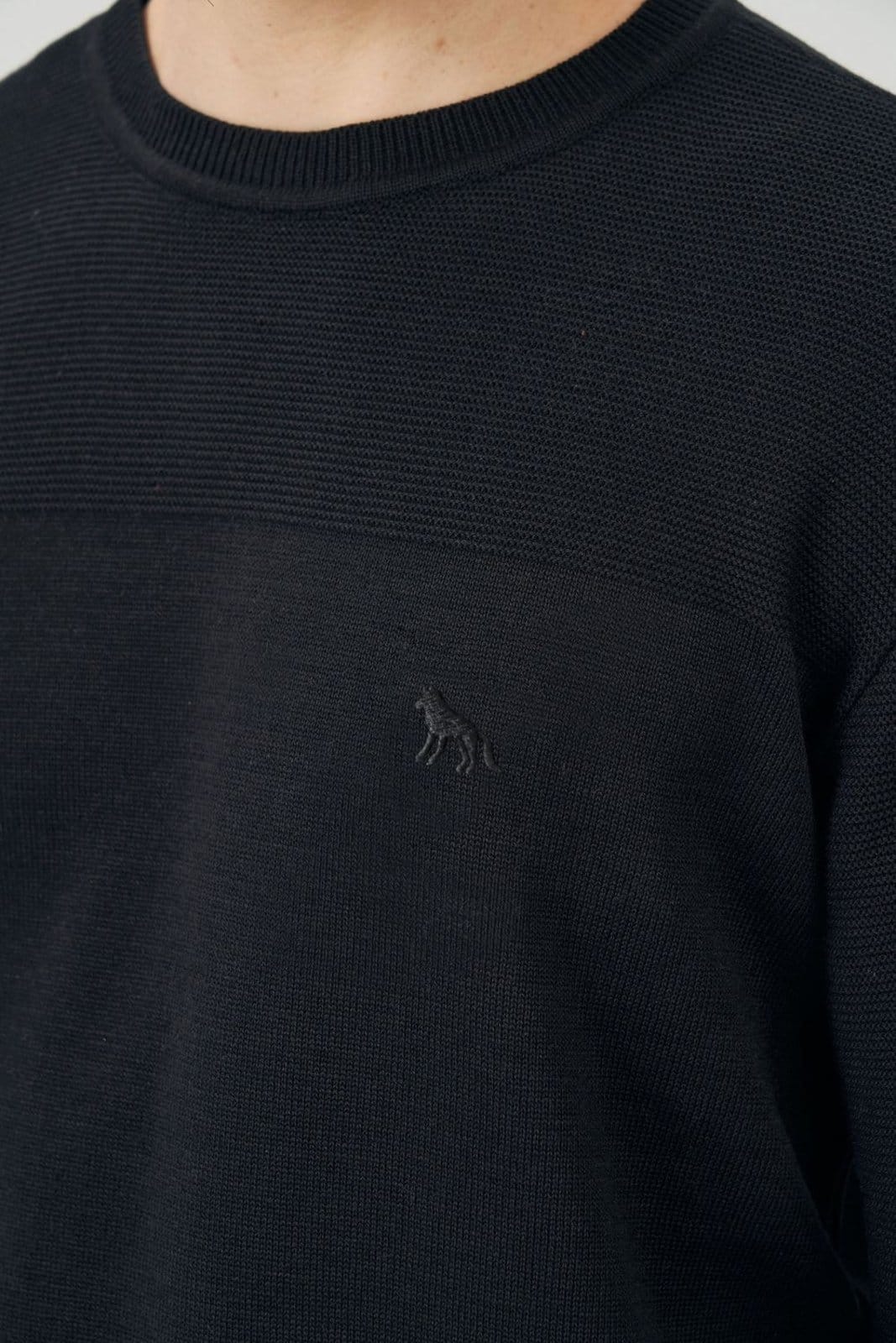 Vista 2 Suéter Tricot Duo Masculino Acostamento ACOSTAMENTO MASCULINO preto