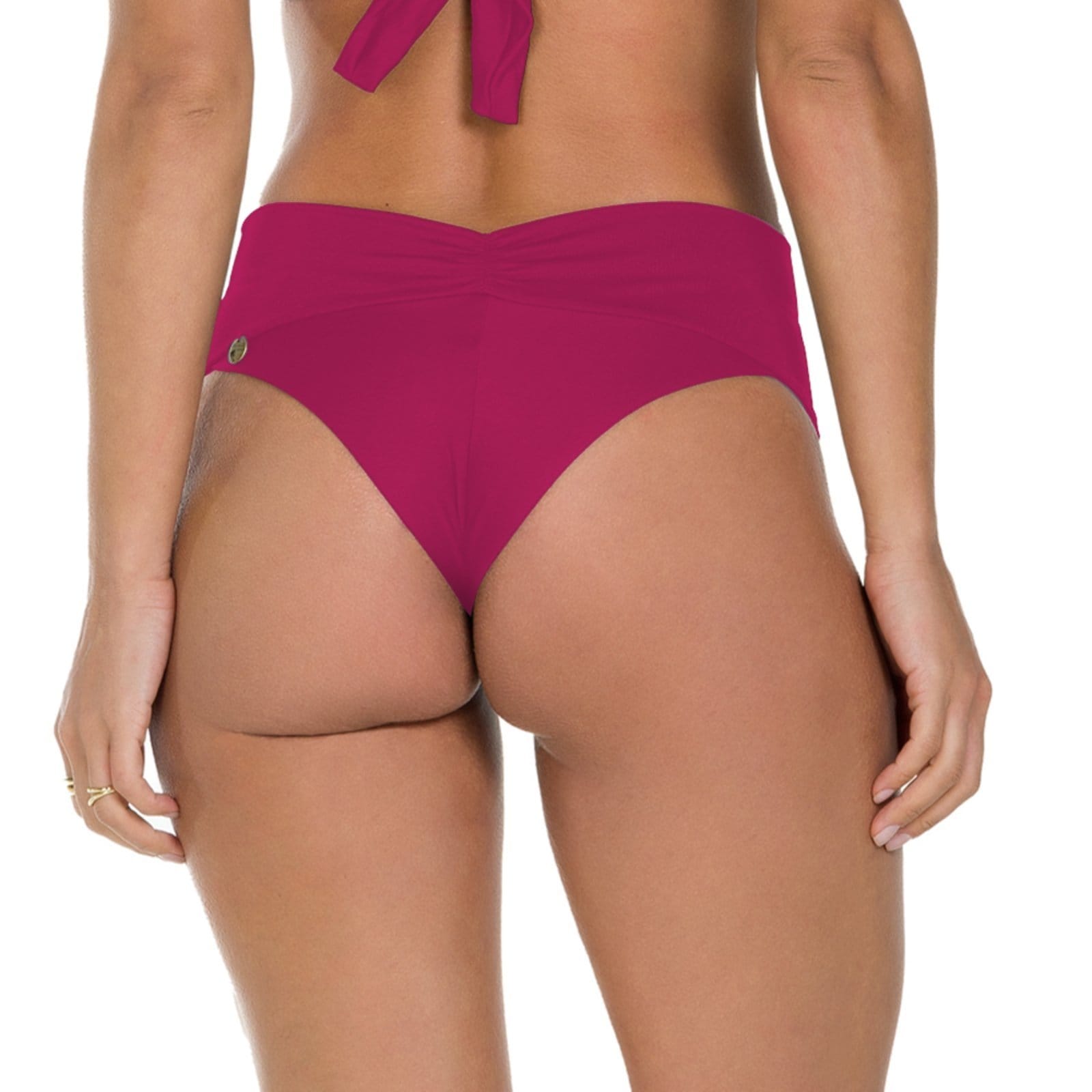 Vista 2 Biquíni De Chelles Lateral Franzida Cava Maior BB2003CL MAGENTA De Chelles rosa magenta