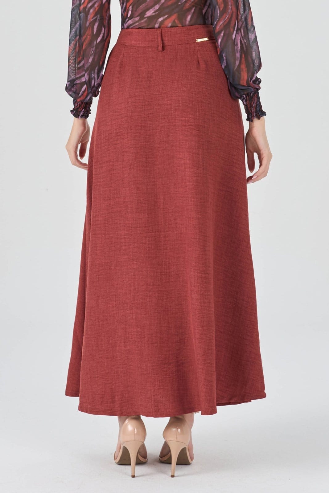 Vista principal Saia Longa PKS Terracota PKS vinho