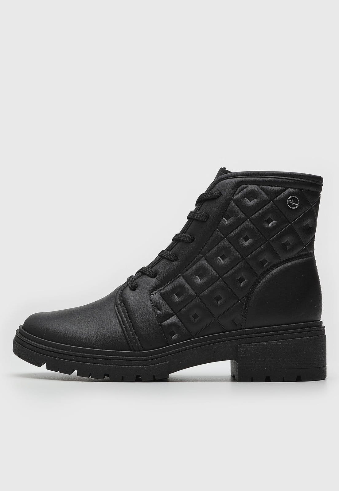 Bota Coturno Dakota Cano Curto Preta