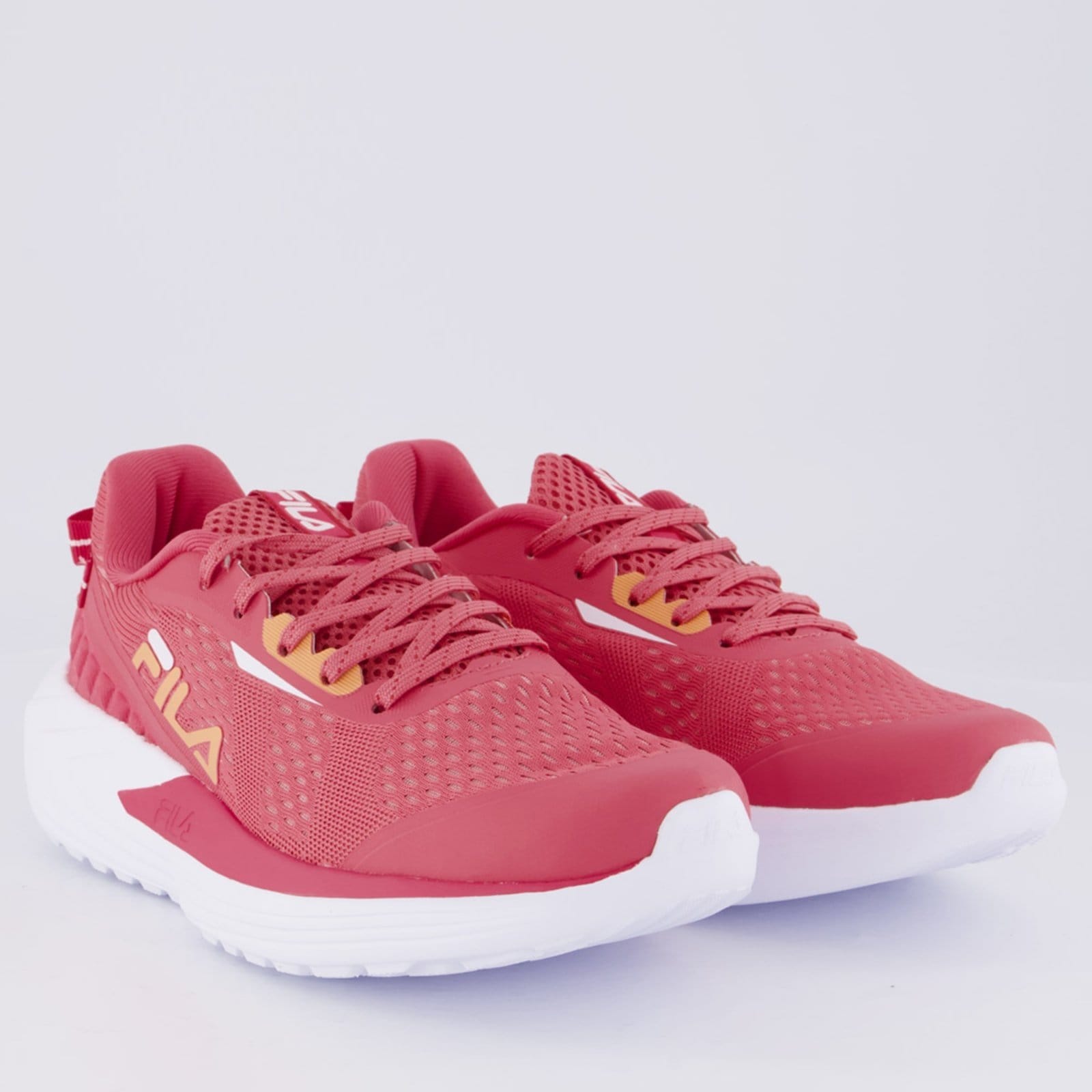 Vista 2 Tênis Fila Diffusion Feminino e Branco Fila rosa