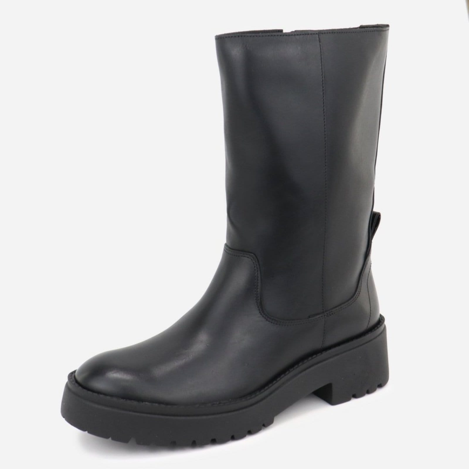 Bota Coturno Cano Médio Conforto Couro Macio Legitimo Maria Paula