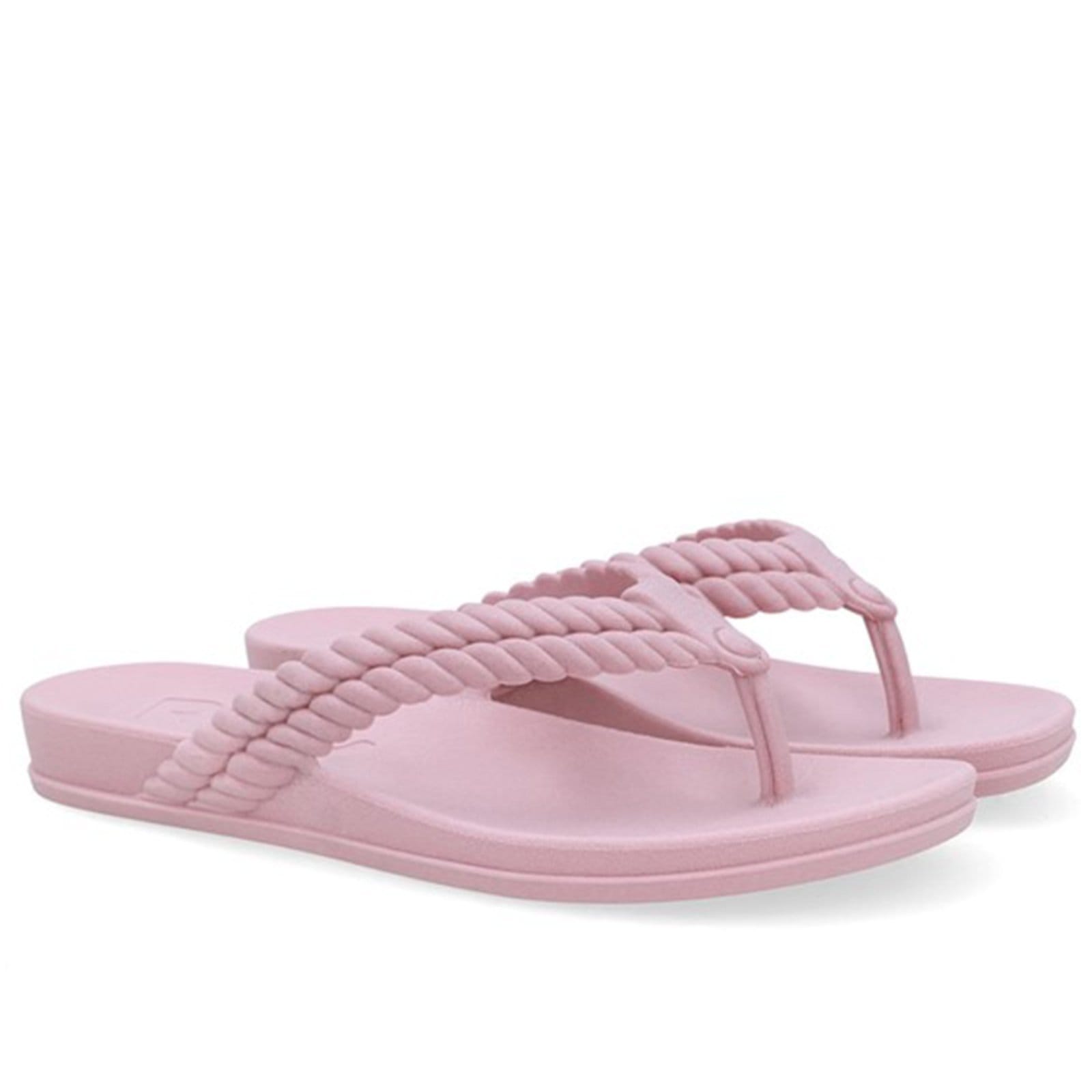 Vista 2 Chinelo Usaflex com tira de dedo trabalhada Confortável leve Rose Usaflex rosê rose