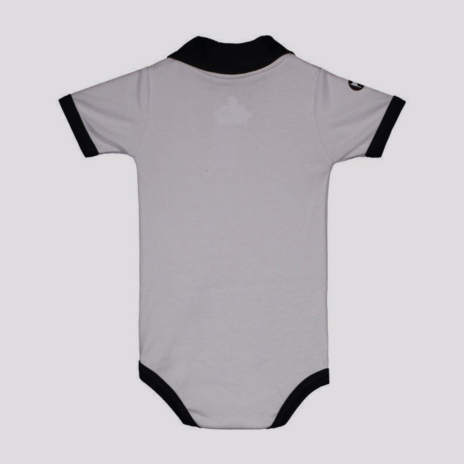 Vista 2 Body Polo Corinthians Number Torcida Baby branco