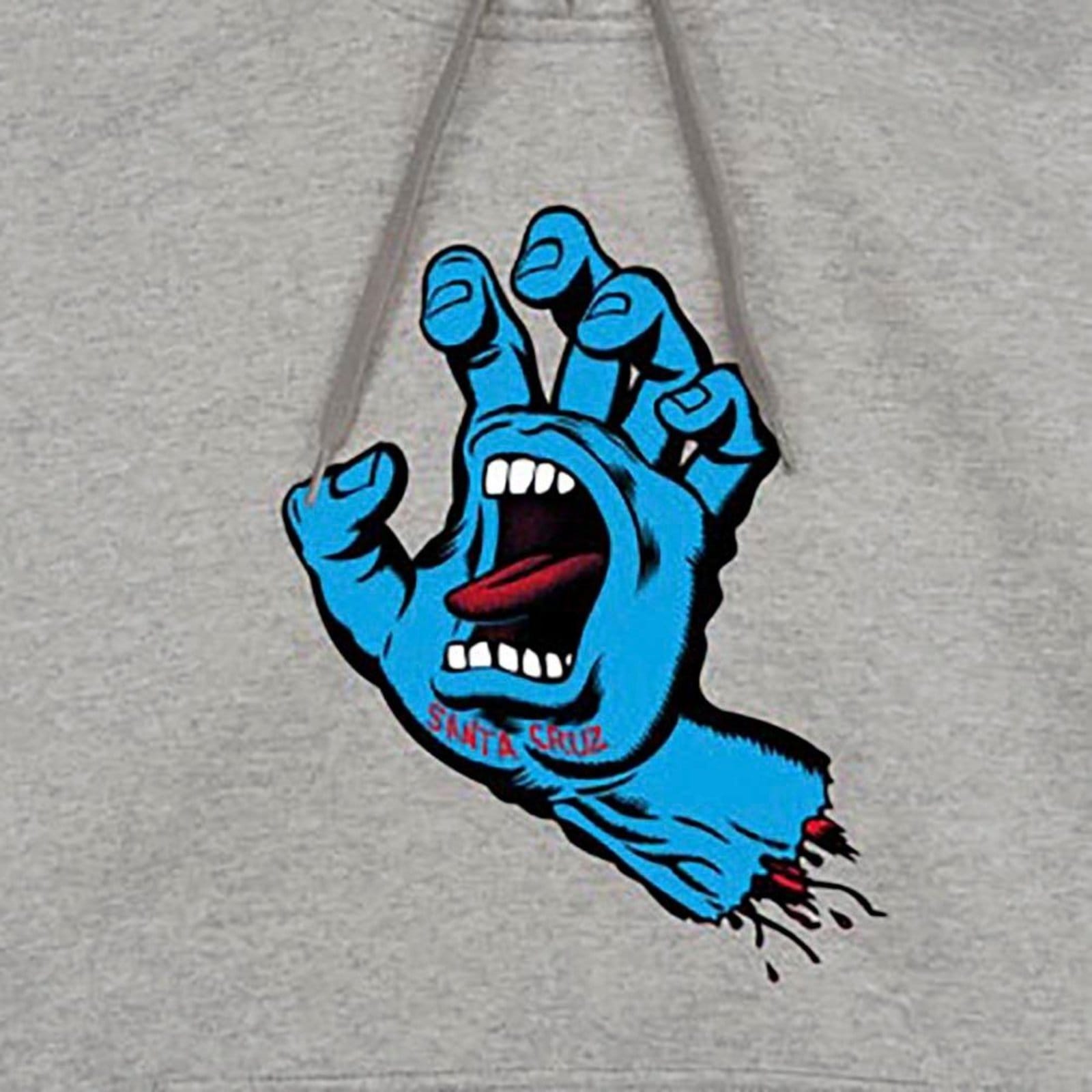 Vista 2 Moletom Santa Cruz Canguru Screaming Hand Front WT23 Santa Cruz cinza