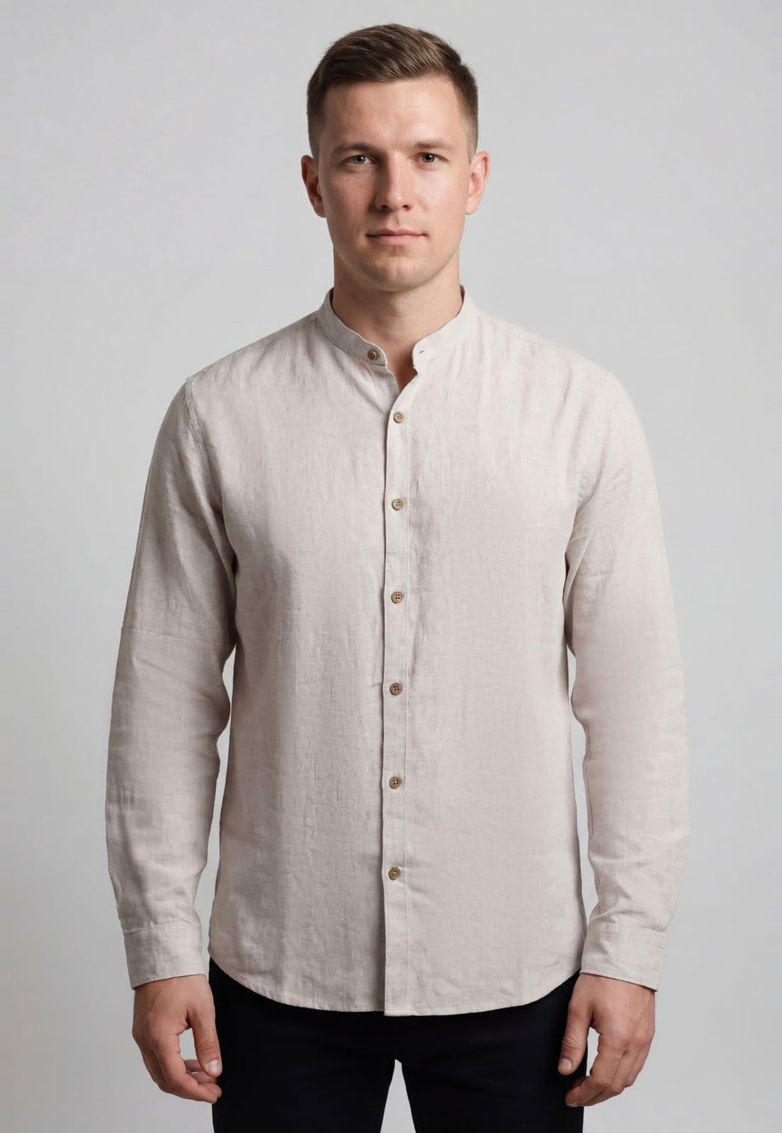 Camisa Masculina Aleatory Manga Longa Linho