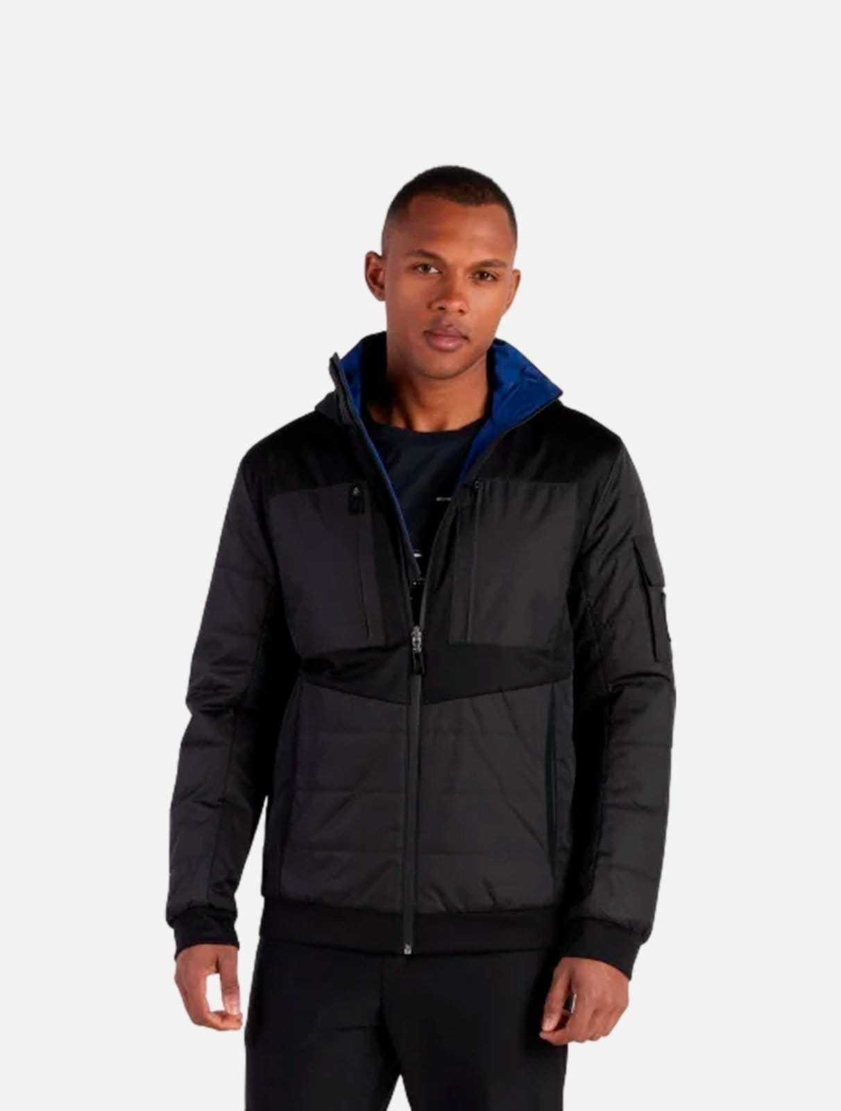 Jaqueta Hugo Boss Dupla Face J Freeman Preta e Royal