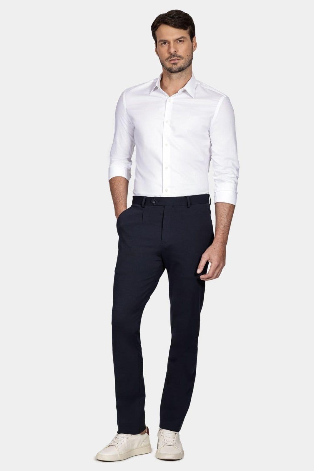 Vista 2 Camisa Aramis Slim Pima Stretch Maquinetada Aramis branco