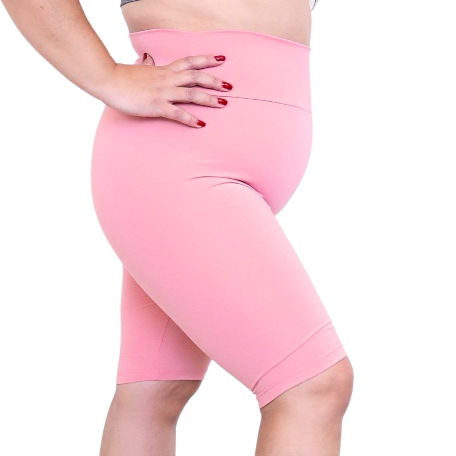 Vista 2 Bermuda Plus Size Heide Ribeiro Linha Silver Academia Vinho Heide Ribeiro vinho silver