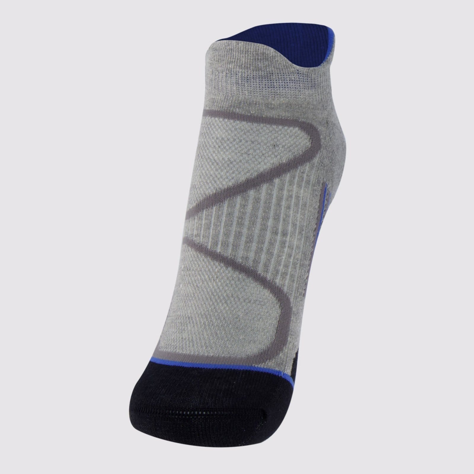 Meia Selene Sapatilha Performance Cinza e Azul