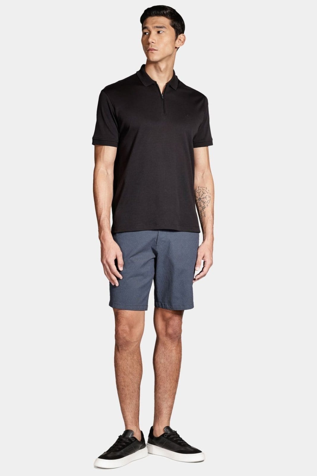Vista 2 Polo Aramis Manga Curta Malha Dupla Pima G Aramis preto
