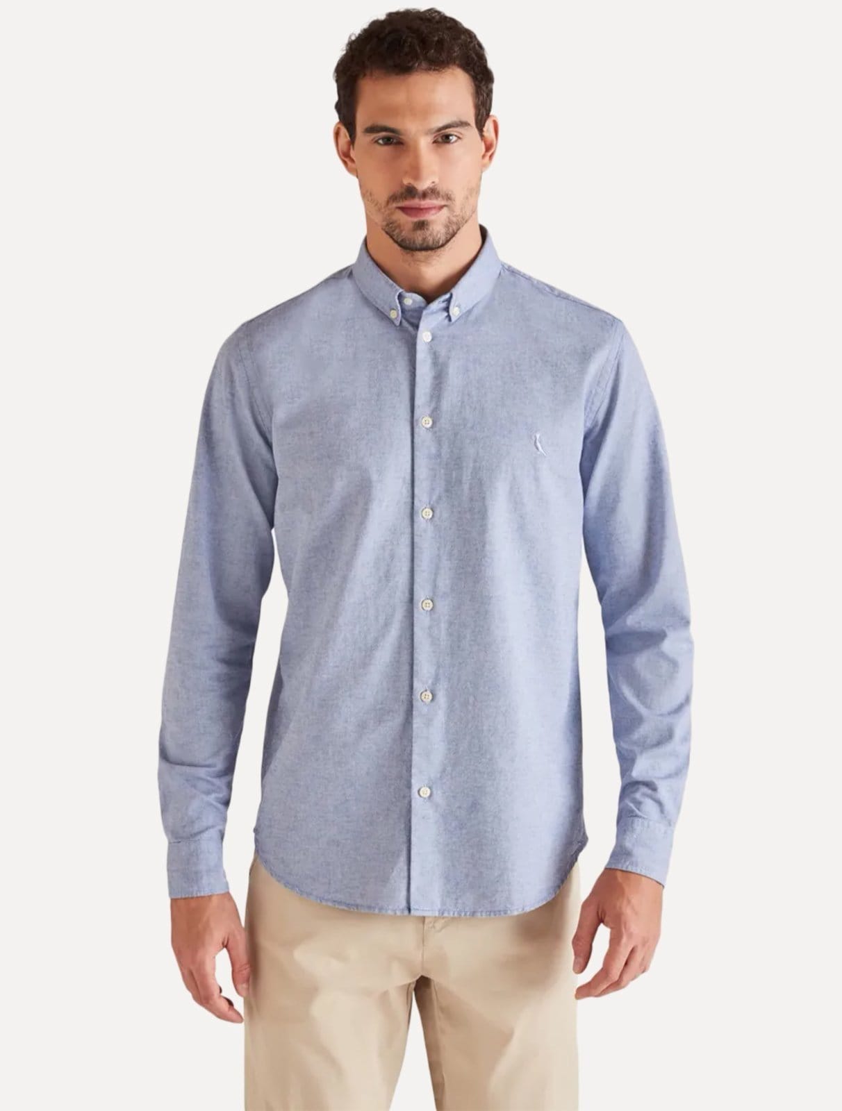 Camisa Reserva Masculina Oxford Color Icon Royal Mescla