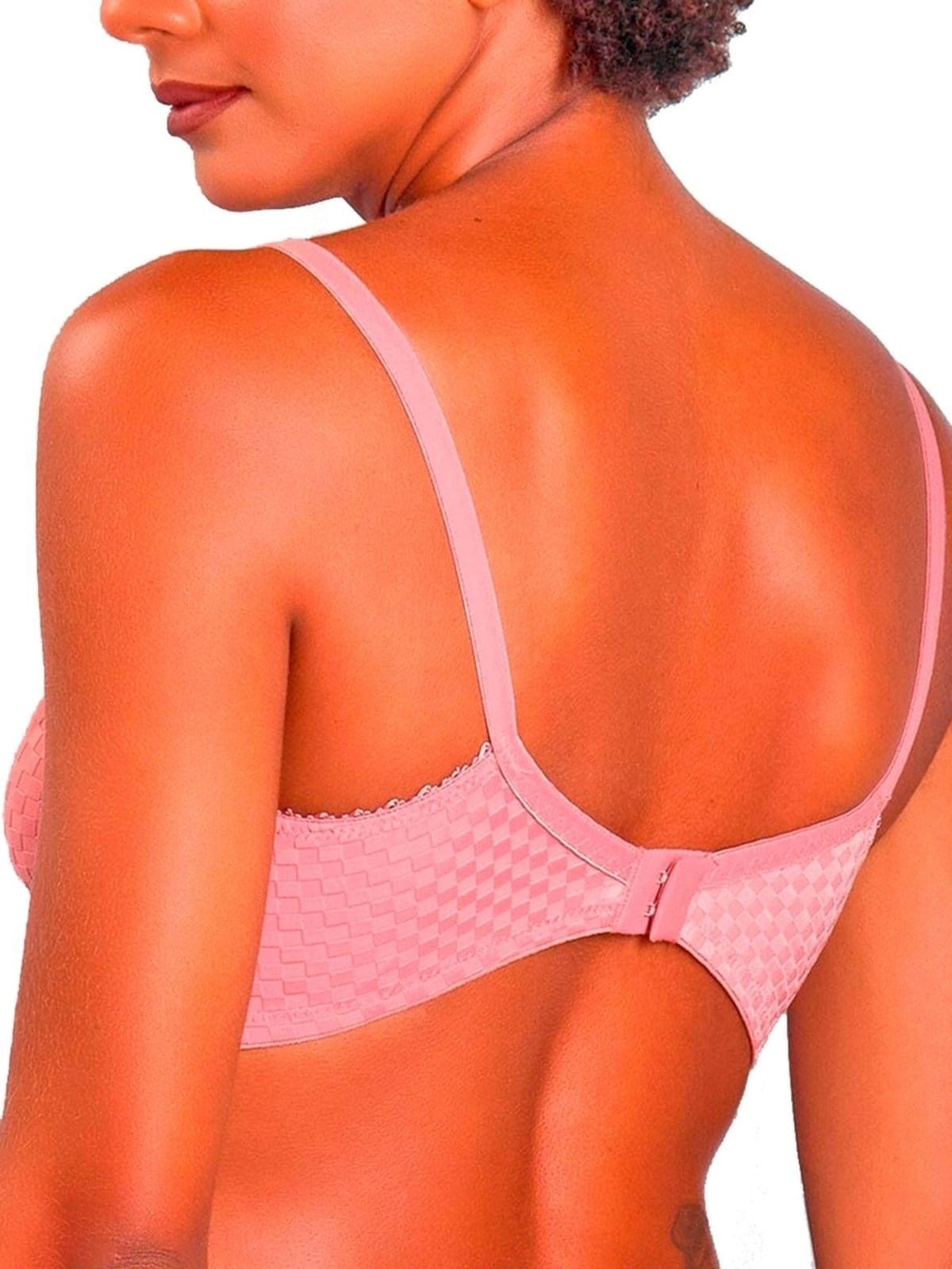 Vista 2 Sutiã sem Aro e sem Bojo Duloren 831132 Taça B Duloren rosa