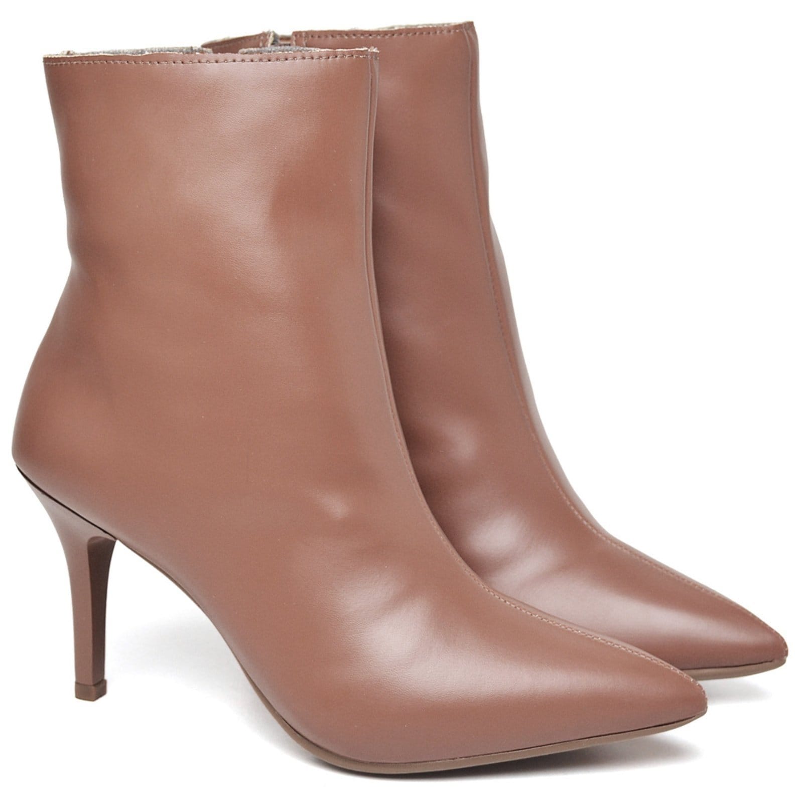 Bota Cano Curto Feminino Salto Fino Médio Napa