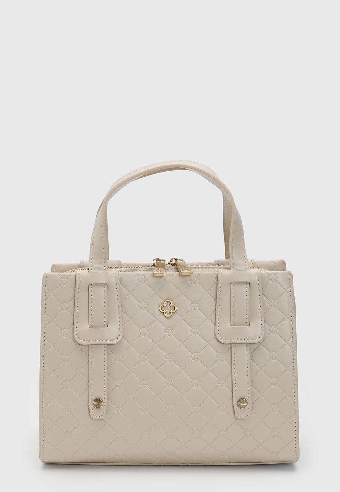 Bolsa Grande Feminina Capodarte Matelassê Duna Off-White