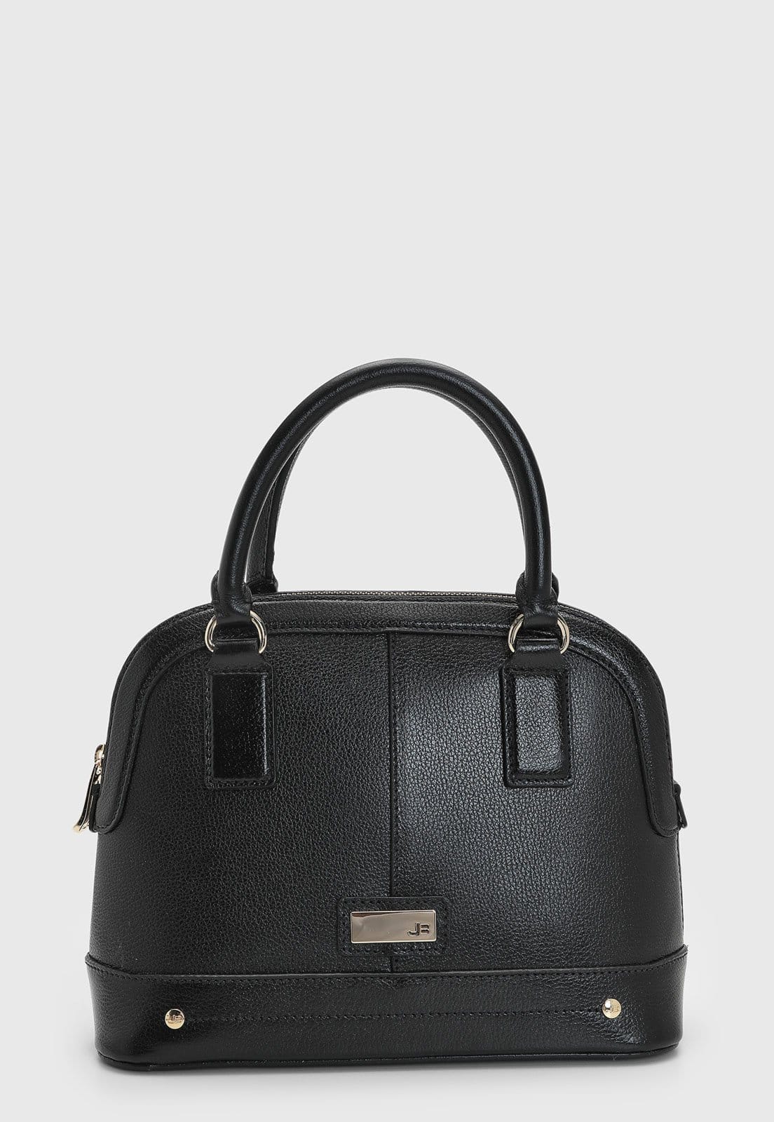 Bolsa Feminina Jorge Bischoff Média Detalhe Metálico Preta