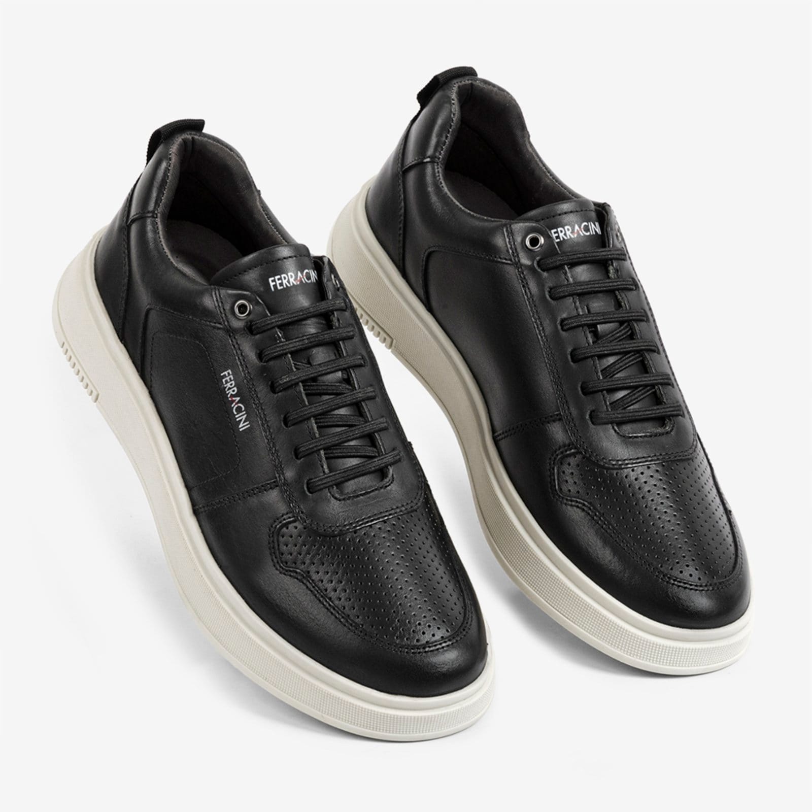 Vista 2 Sapatênis de Couro Ferracini Logan 9314-678A Masculino FERRACINI preto