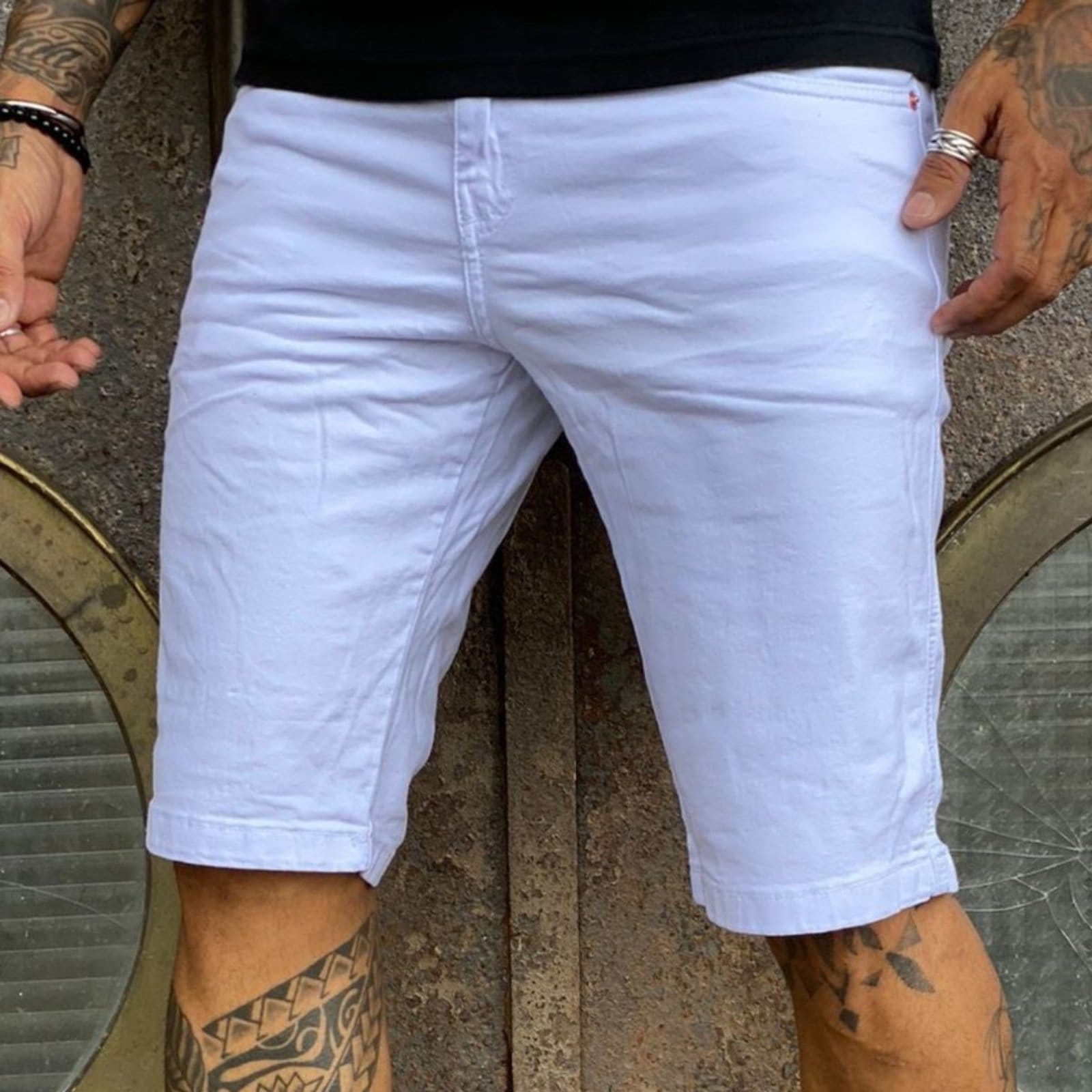 Bermuda Básica Branca Masculina