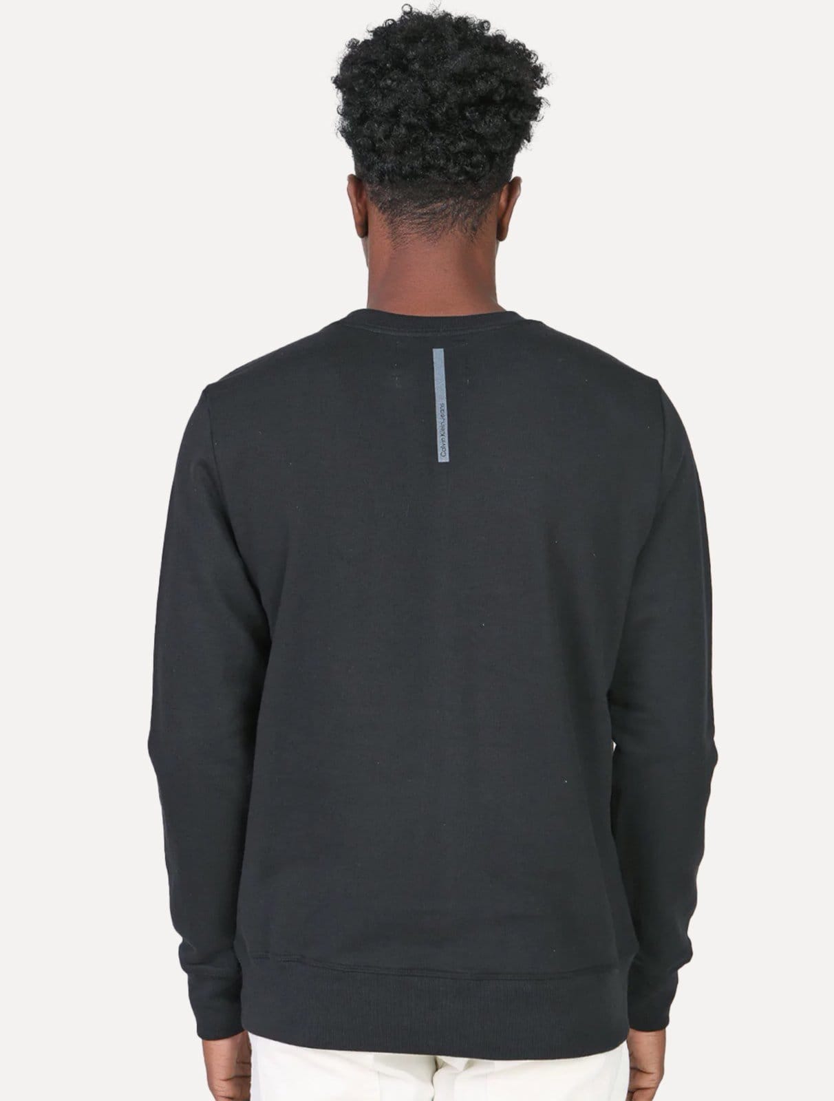 Vista 2 Moletom Calvin Klein Jeans Crewneck Front Logo Mescla Calvin Klein grafite