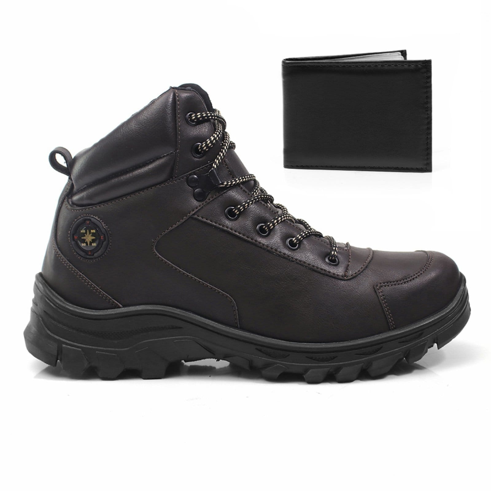 Kit Bota Com Carteira Adventure Épico Masculina Conforto Dia a Dia Trilha Design
