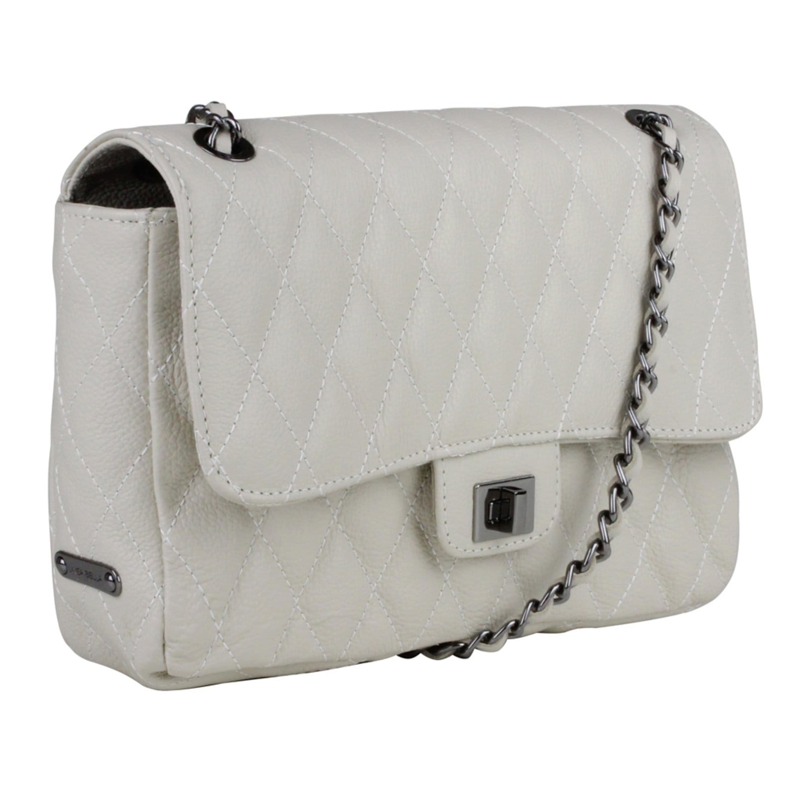 Bolsa Feminina em couro Linea Bella 5157 Off White