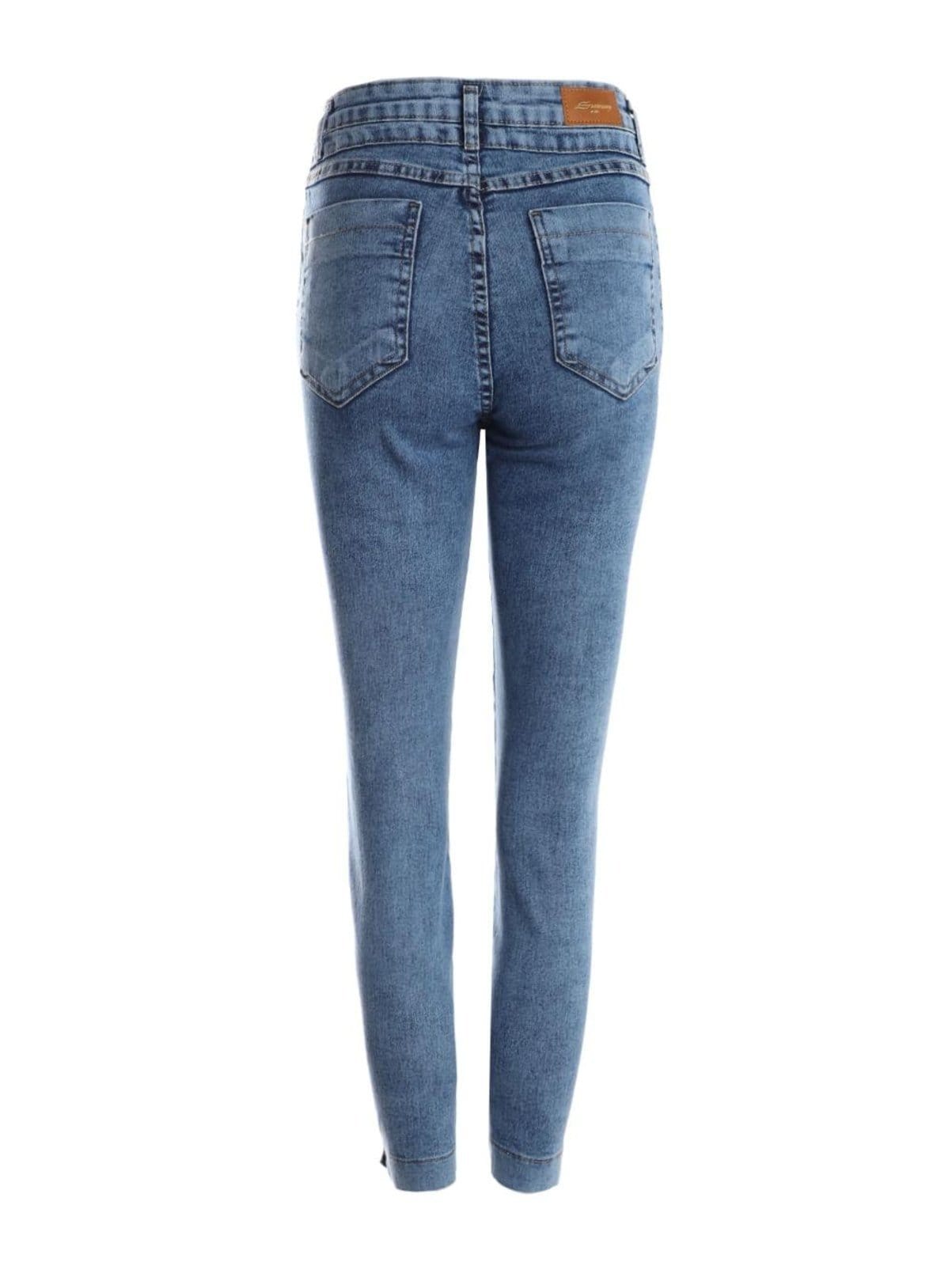 Vista 2 Calça Cropped Sawary Feminina Sawary azul