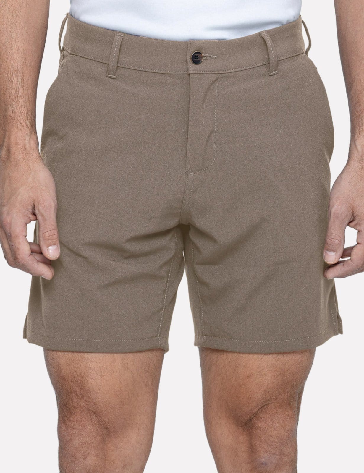 Short K&J Black Masculinio Regular Alfaiataria Everyday Areia Escura