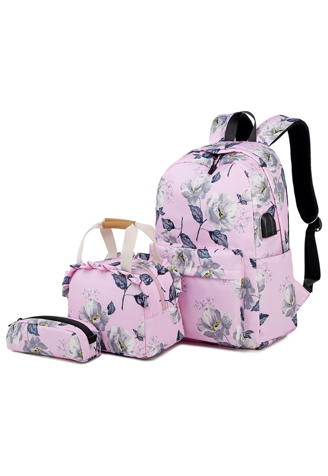 Vista 2 Mochila Guelph Feminina Dia a Dia Lancheira Térmica Estojo Resistente GUELPH rosê