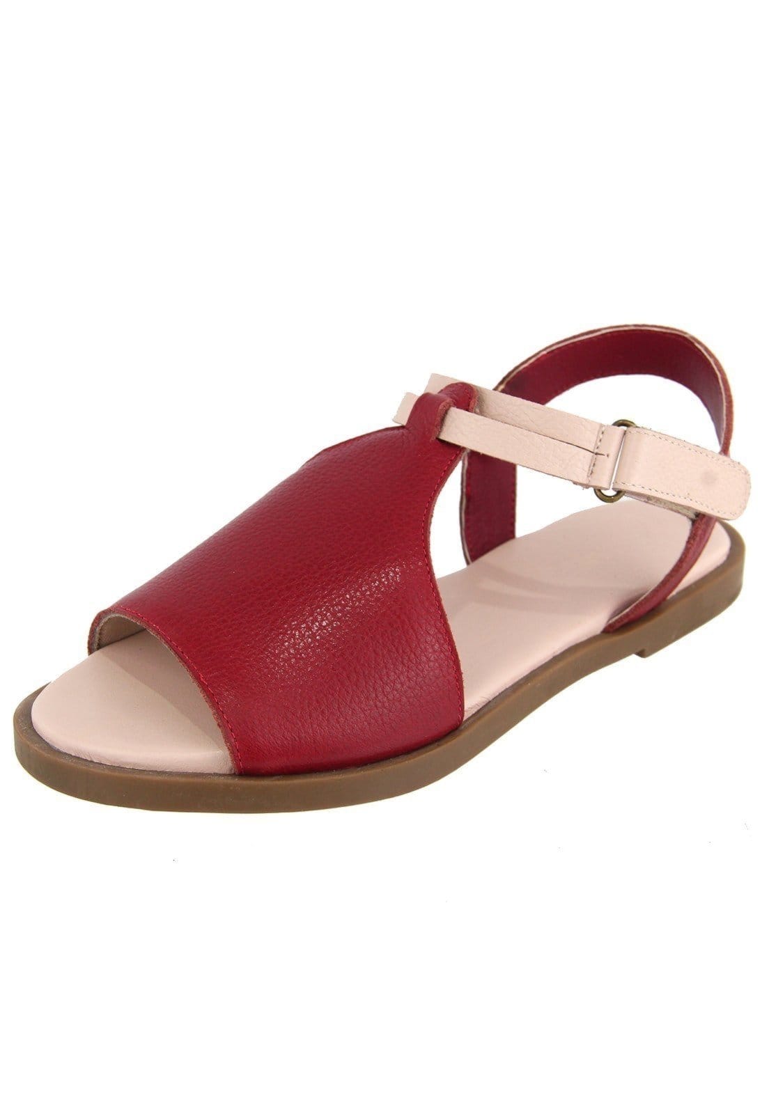 Rasteira em Couro Palmilha Extra Conforto Maria Paula Bromelia