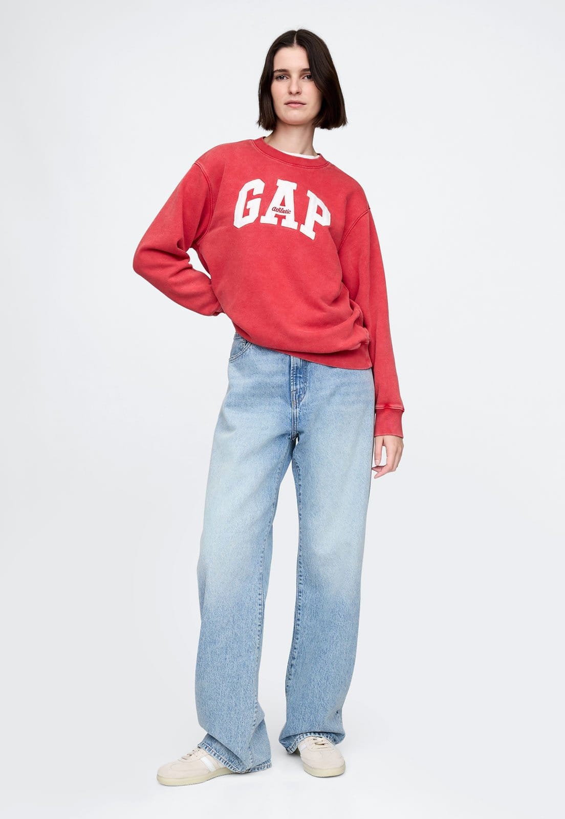 Vista 2 Blusa de Moletom Fechada GAP Logo Vermelha GAP vermelho