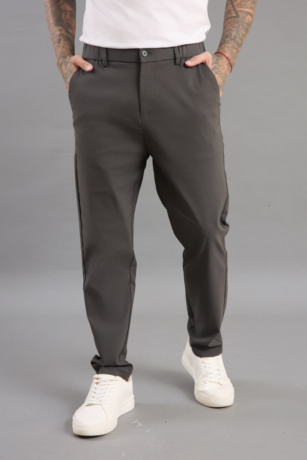 Calça Alfaiataria Masculina Social Slim Color Dialogo Escuro