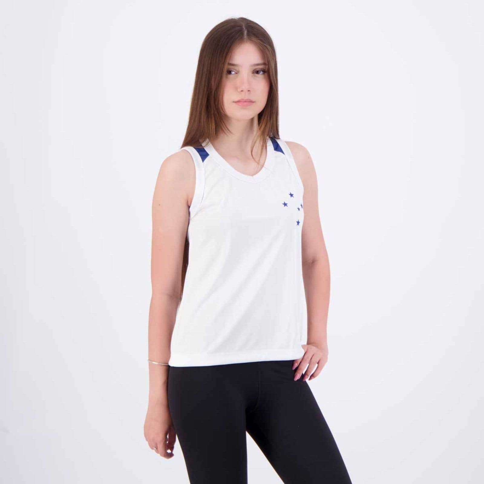 Vista 2 Regata Cruzeiro Tear Feminina Branca braziline branco