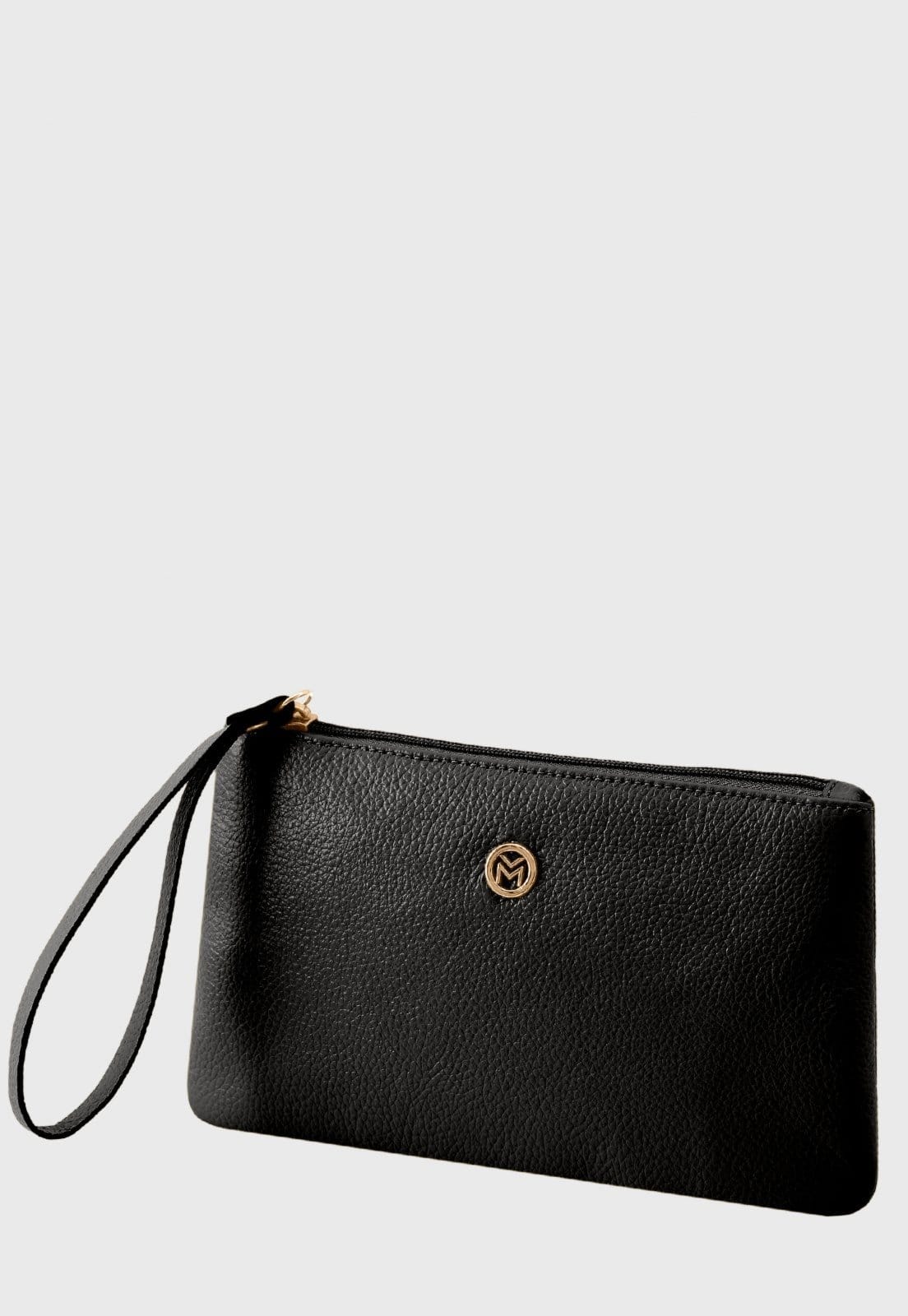 Bolsa Carteira Clutch Couro Mariart Cambará Preta