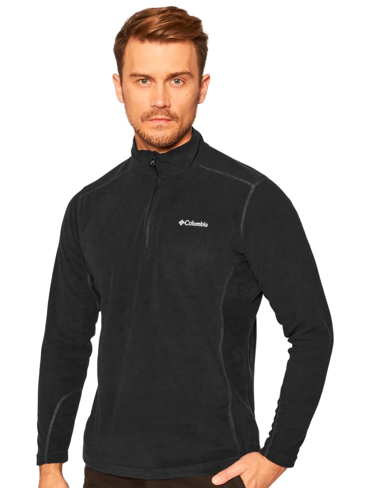 Blusa Columbia Masculina Klamath Range II Half Zip Preta